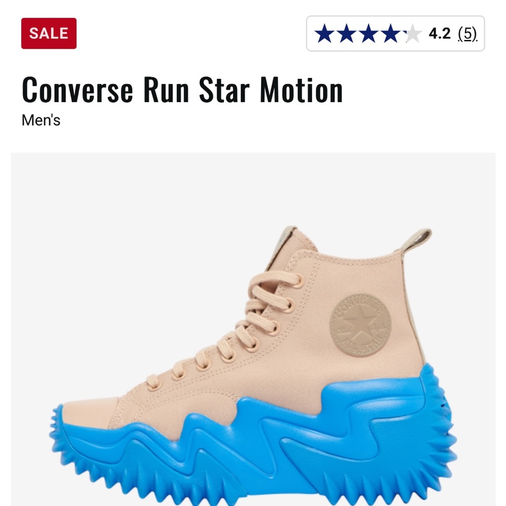Converse Run Star Motion Beige and Blue